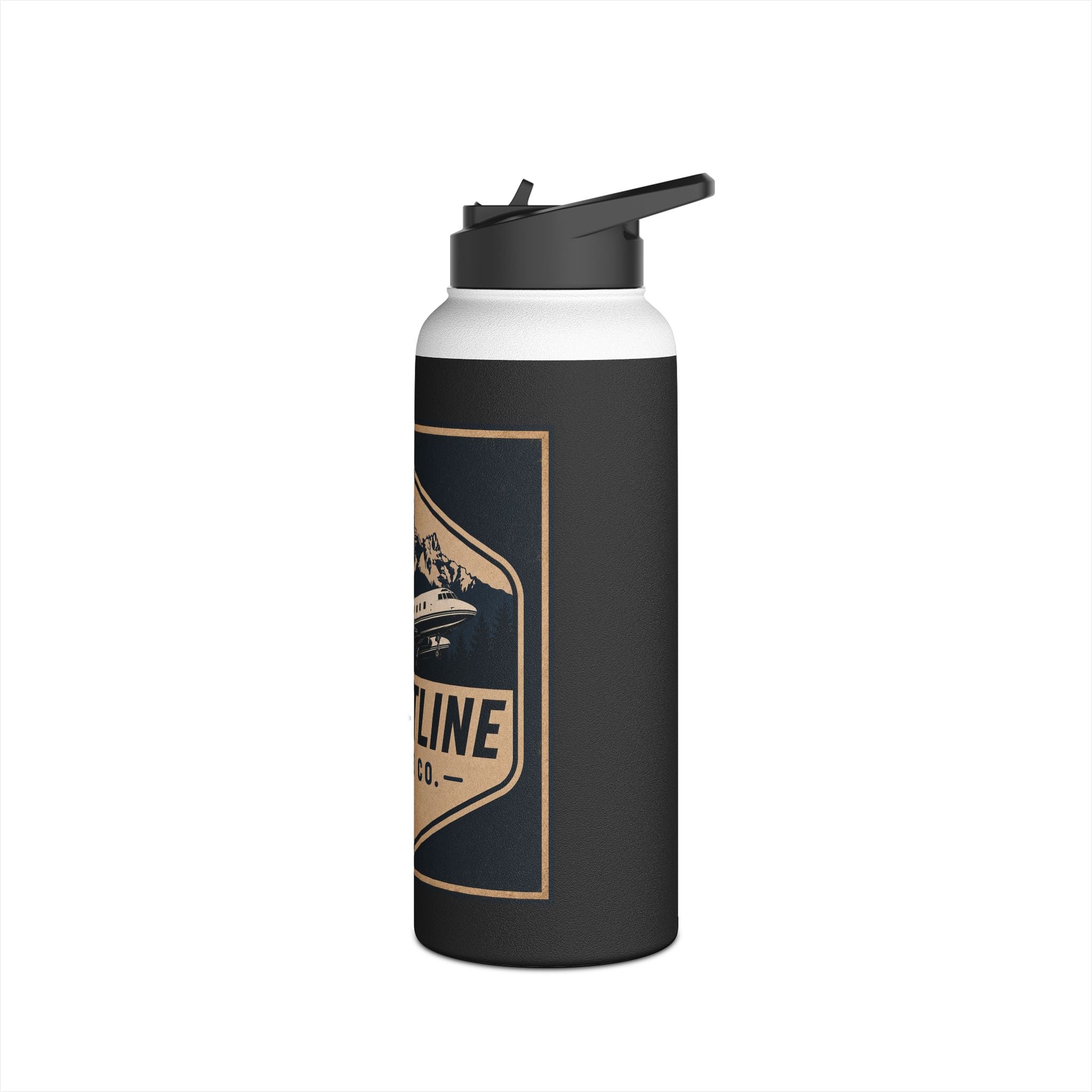 Flightline Trade Co. Stainless Steel Water Bottle — Adventure Plane Logo Insulated Bottle