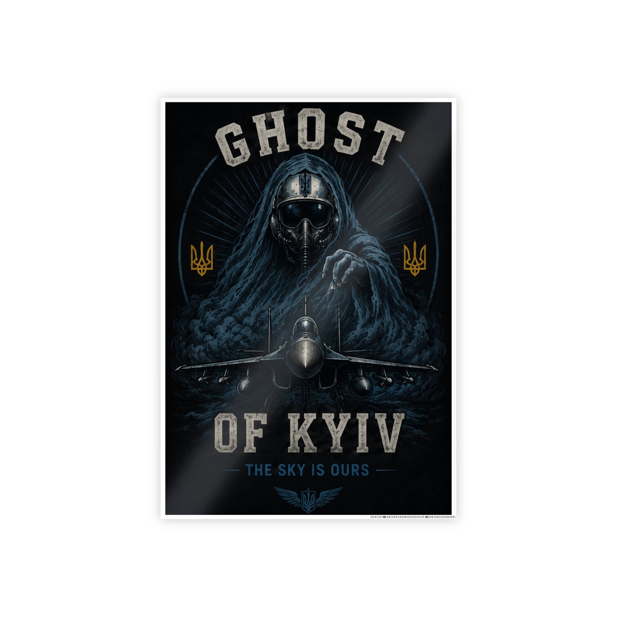 Ghost of Kyiv Gloss Poster — Military Jet Aviation Wall Art