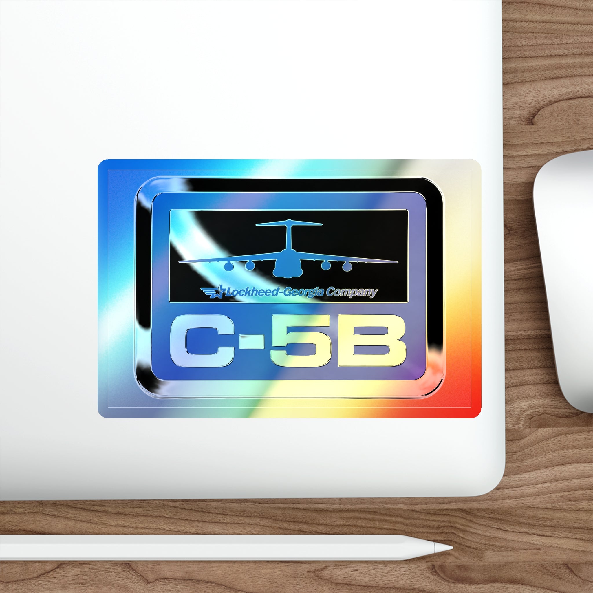 Holographic C-5B Die-Cut Sticker — Military Aircraft Vinyl Decal