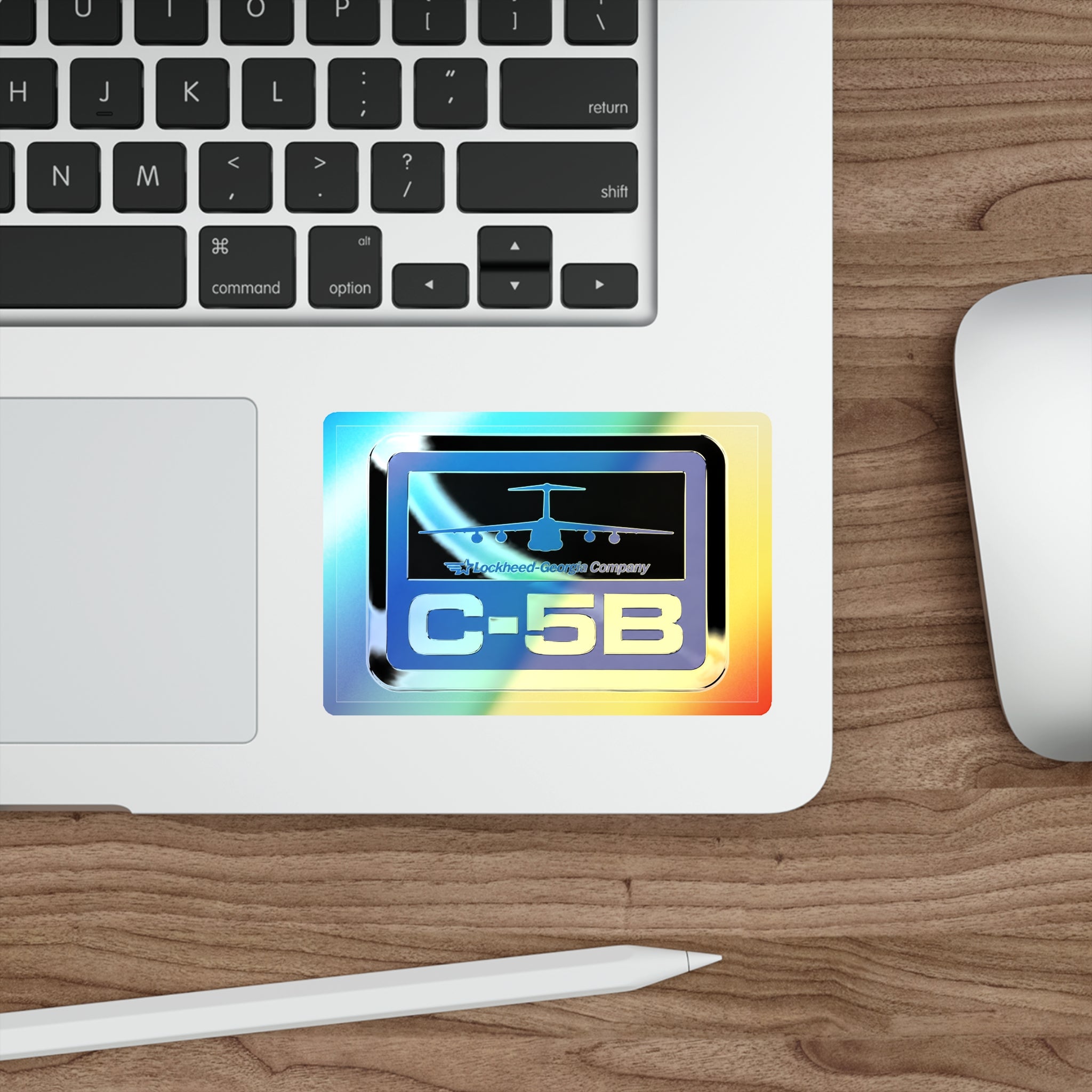 Holographic C-5B Die-Cut Sticker — Military Aircraft Vinyl Decal