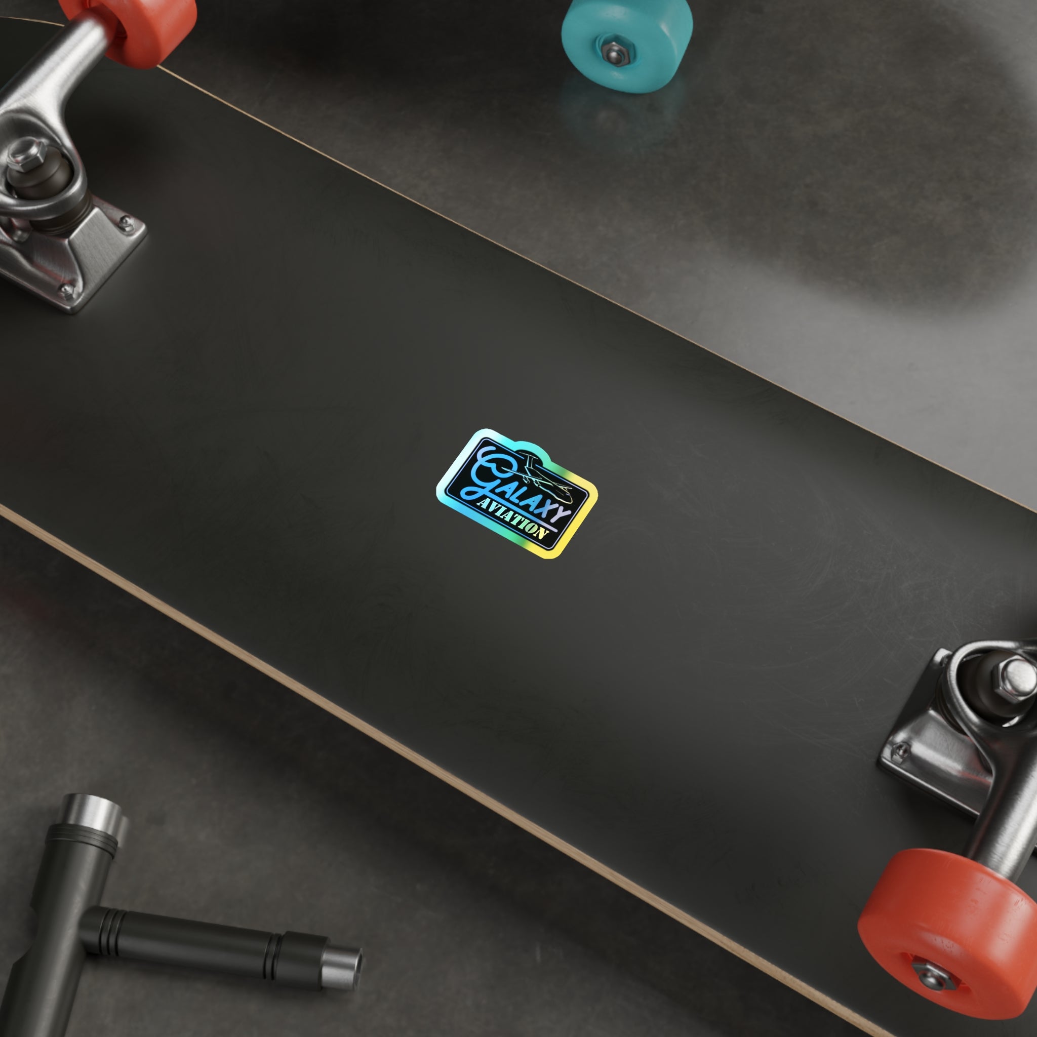 Holographic "Galaxy Aviation" Die-Cut Sticker