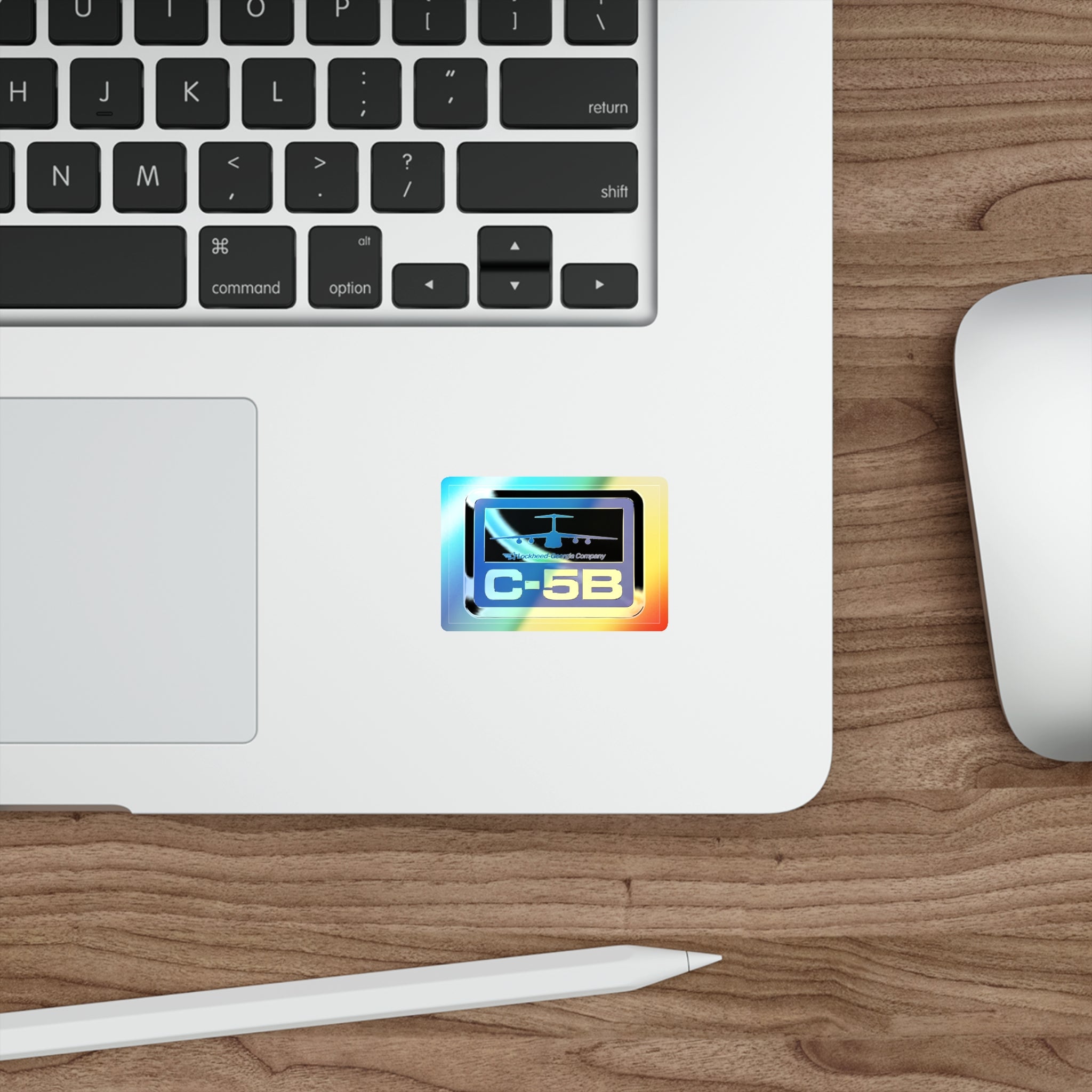 Holographic C-5B Die-Cut Sticker — Military Aircraft Vinyl Decal