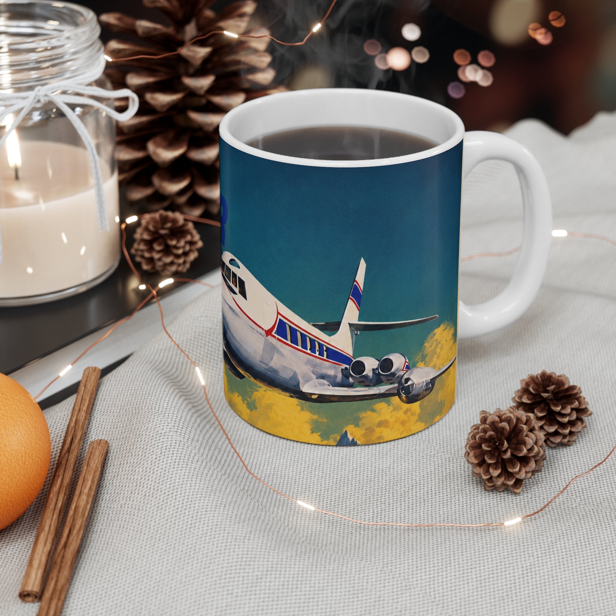 Jetstar Lockheed Vintage Aviation Mug — 'World's Fastest Corporate Plane' 11oz