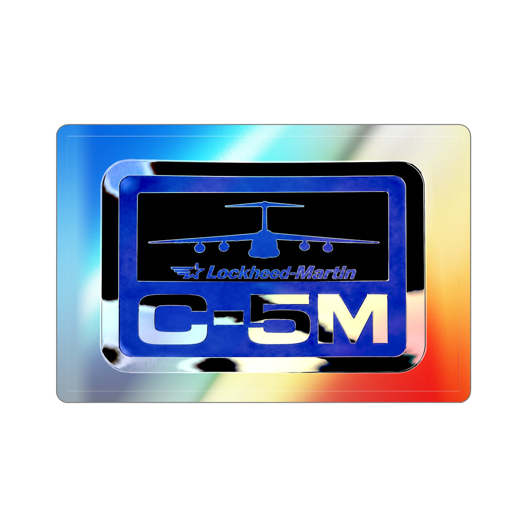 Holographic C-5M Die-Cut Sticker — Lockheed Martin Cargo Plane Decal