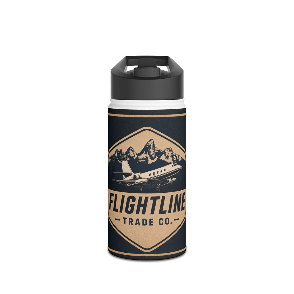 Flightline Trade Co. Stainless Steel Water Bottle — Adventure Plane Logo Insulated Bottle