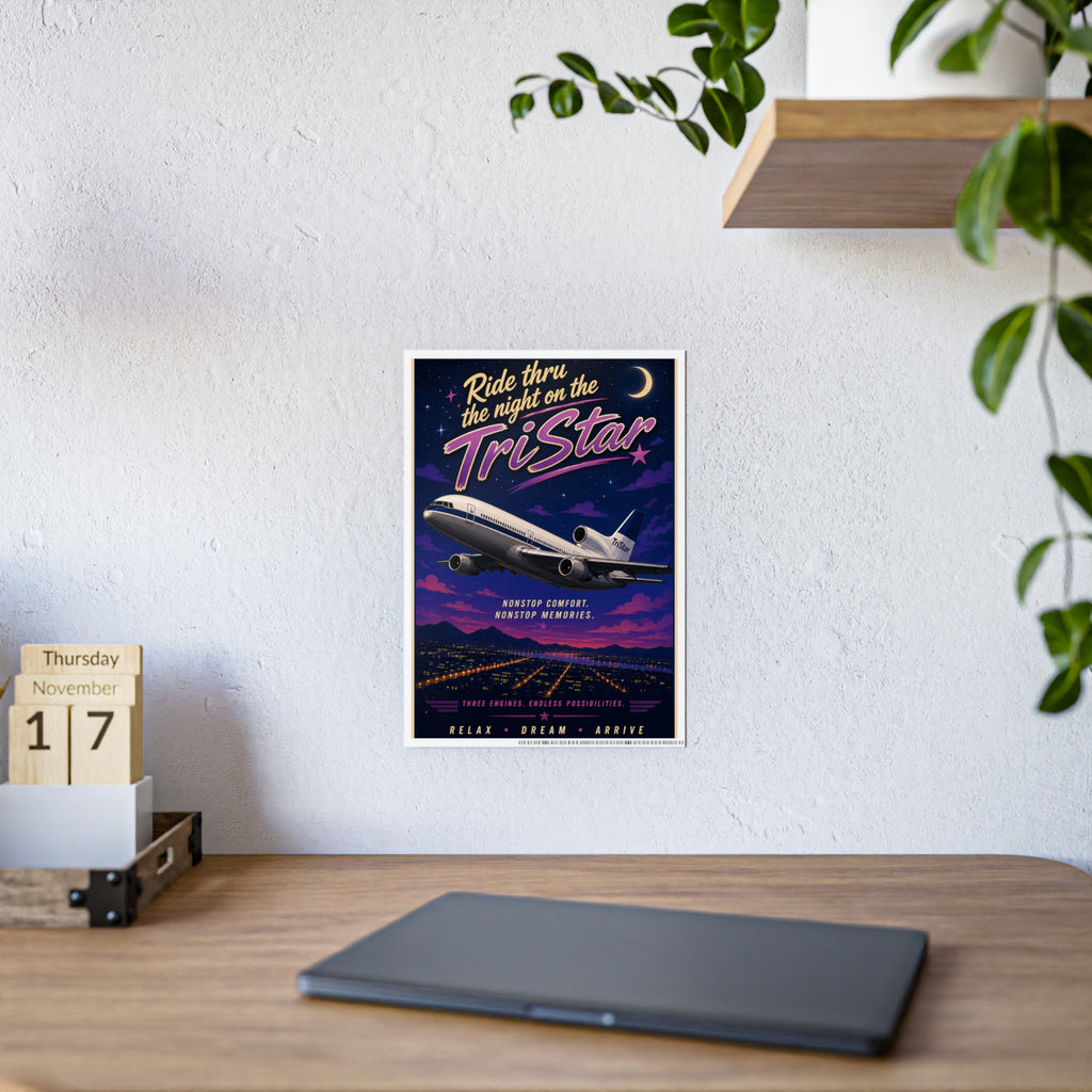 Gloss Poster - Retro Airplane Print "Nonstop Comfort, Nonstop Memories"
