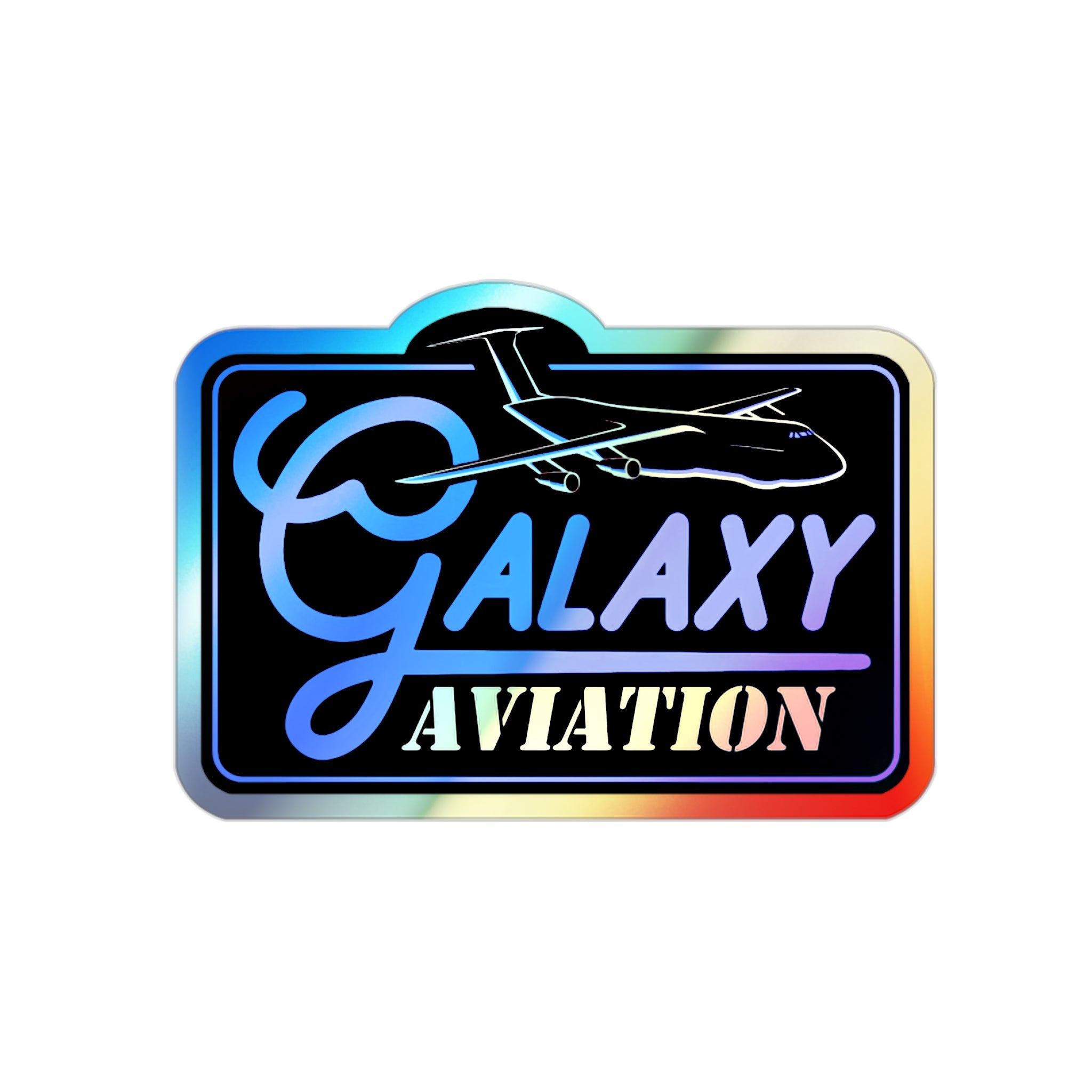 Holographic "Galaxy Aviation" Die-Cut Sticker
