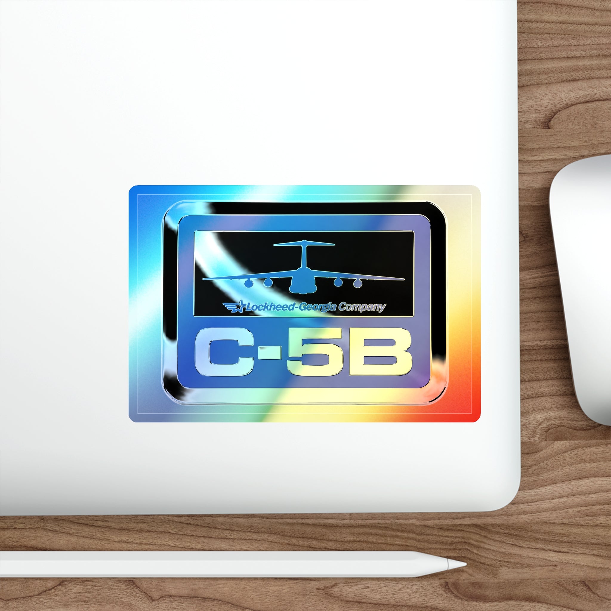 Holographic C-5B Die-Cut Sticker — Military Aircraft Vinyl Decal