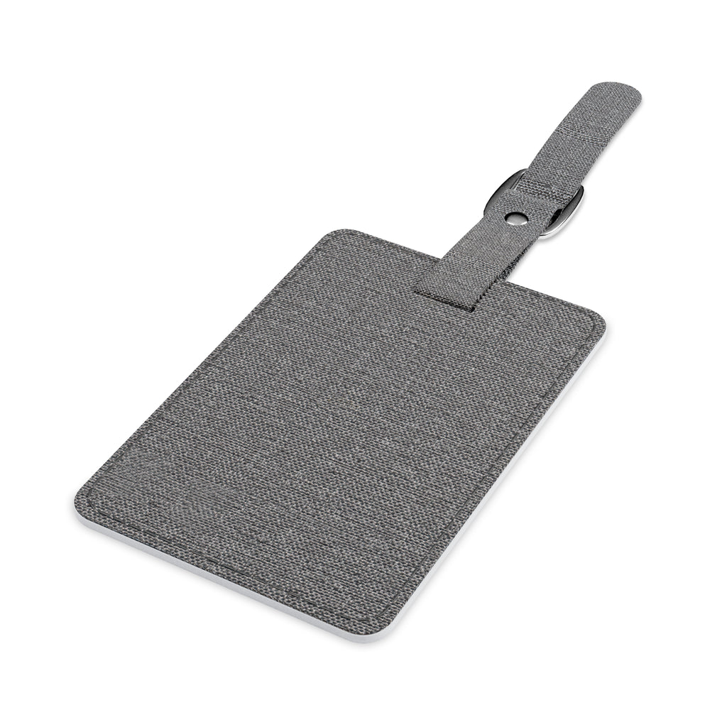 Flightline Mountain Logo Luggage Tag — Blue Saffiano Polyester