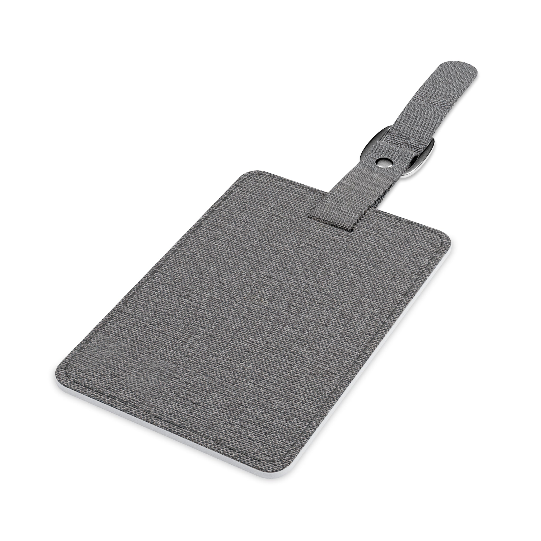 Flightline Mountain Logo Luggage Tag — Blue Saffiano Polyester
