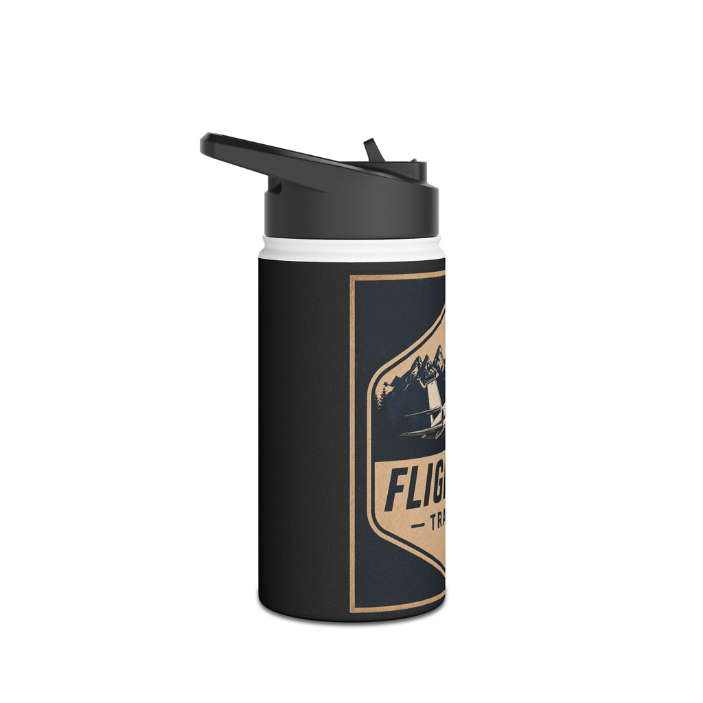 Flightline Trade Co. Stainless Steel Water Bottle — Adventure Plane Logo Insulated Bottle