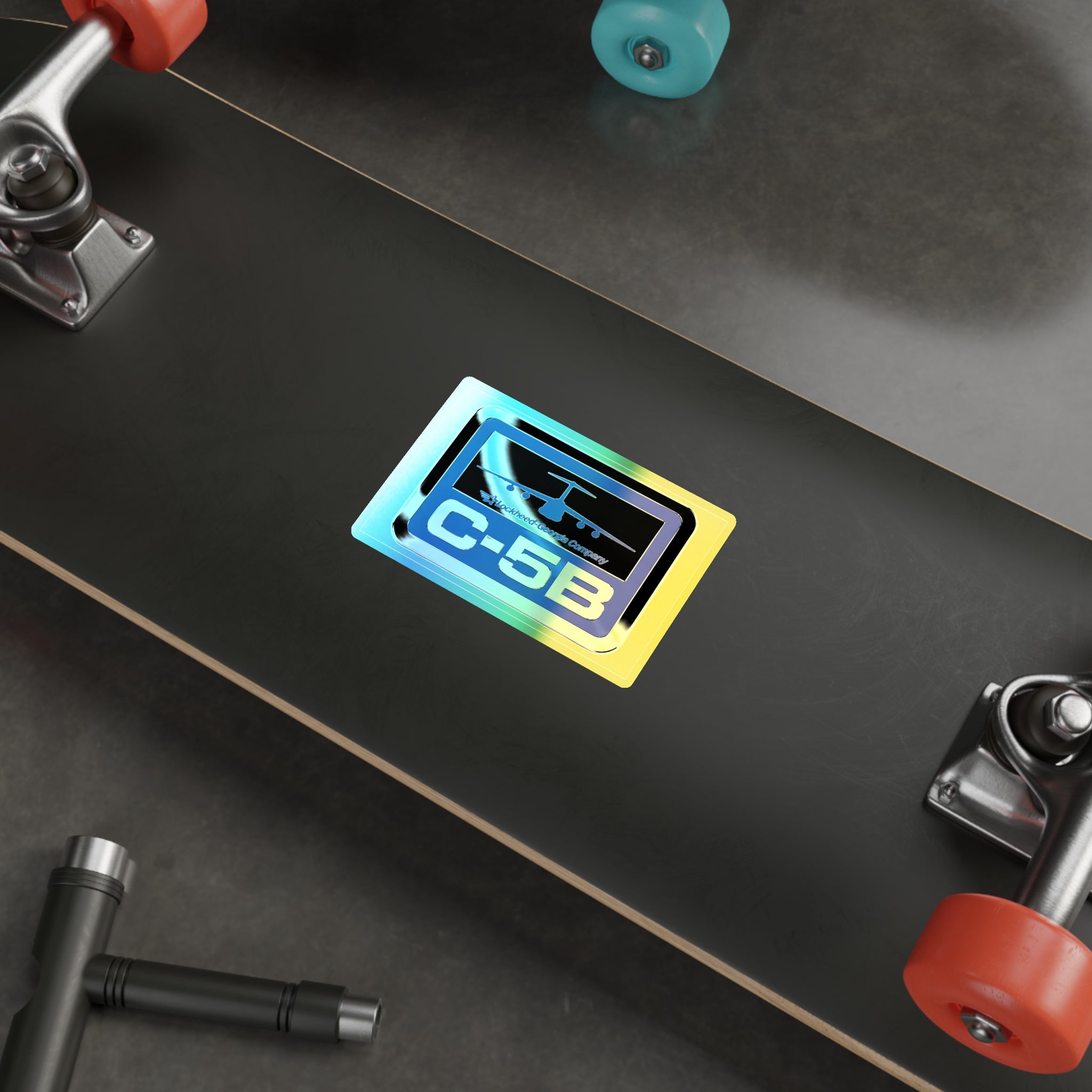 Holographic C-5B Die-Cut Sticker — Military Aircraft Vinyl Decal