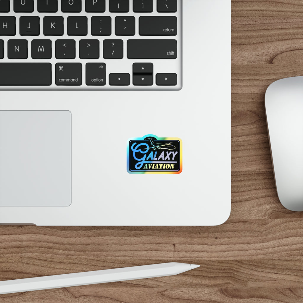 Holographic "Galaxy Aviation" Die-Cut Sticker