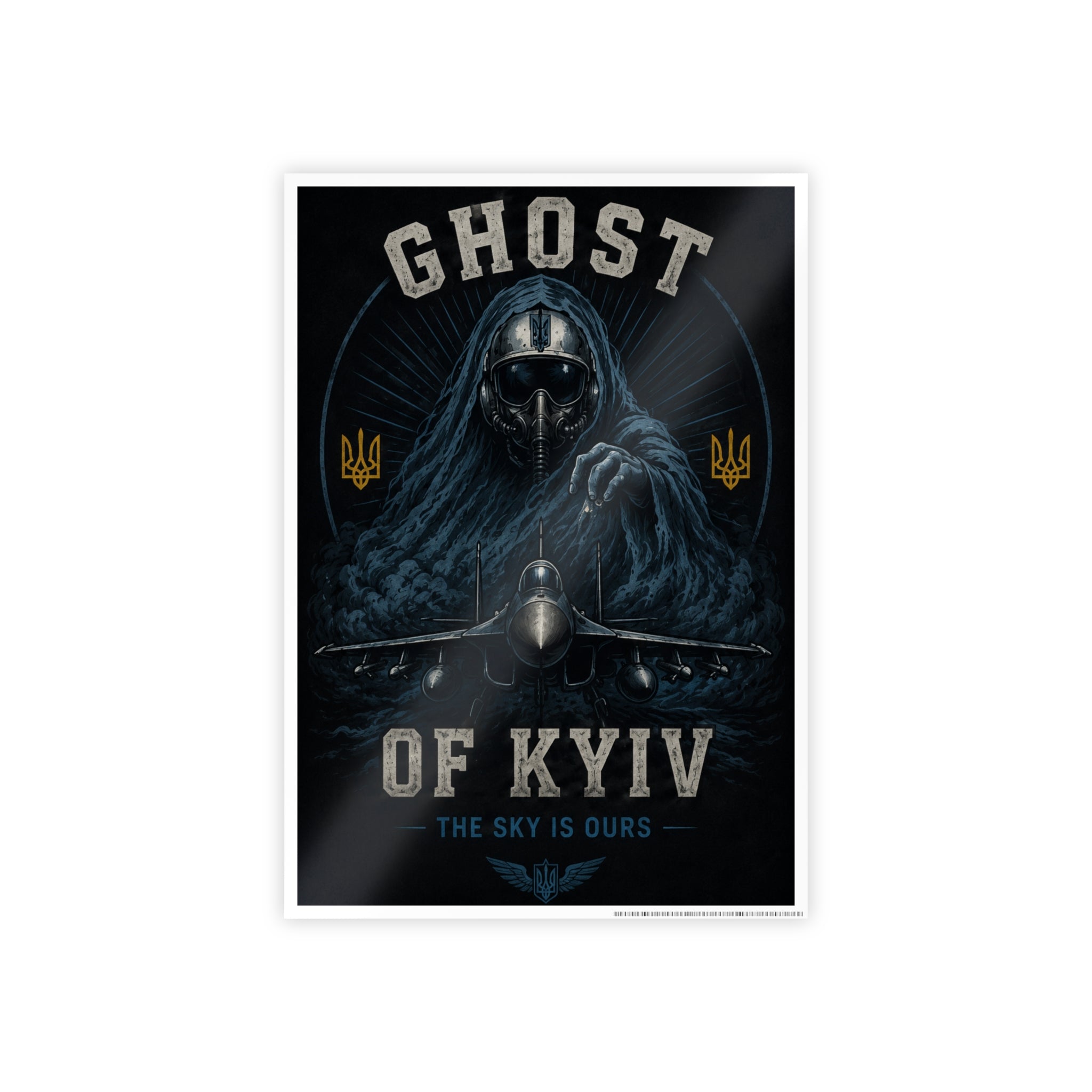 Ghost of Kyiv Gloss Poster — Military Jet Aviation Wall Art