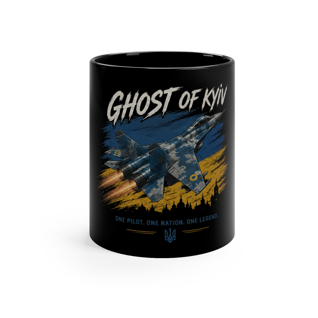 Ghost of Kyiv Coffee Mug — Ukrainian Fighter Jet 11oz
