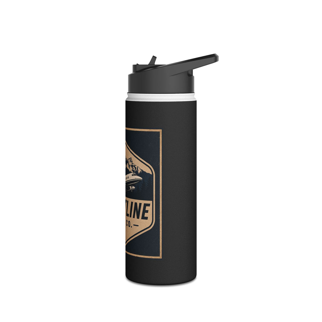 Flightline Trade Co. Stainless Steel Water Bottle — Adventure Plane Logo Insulated Bottle
