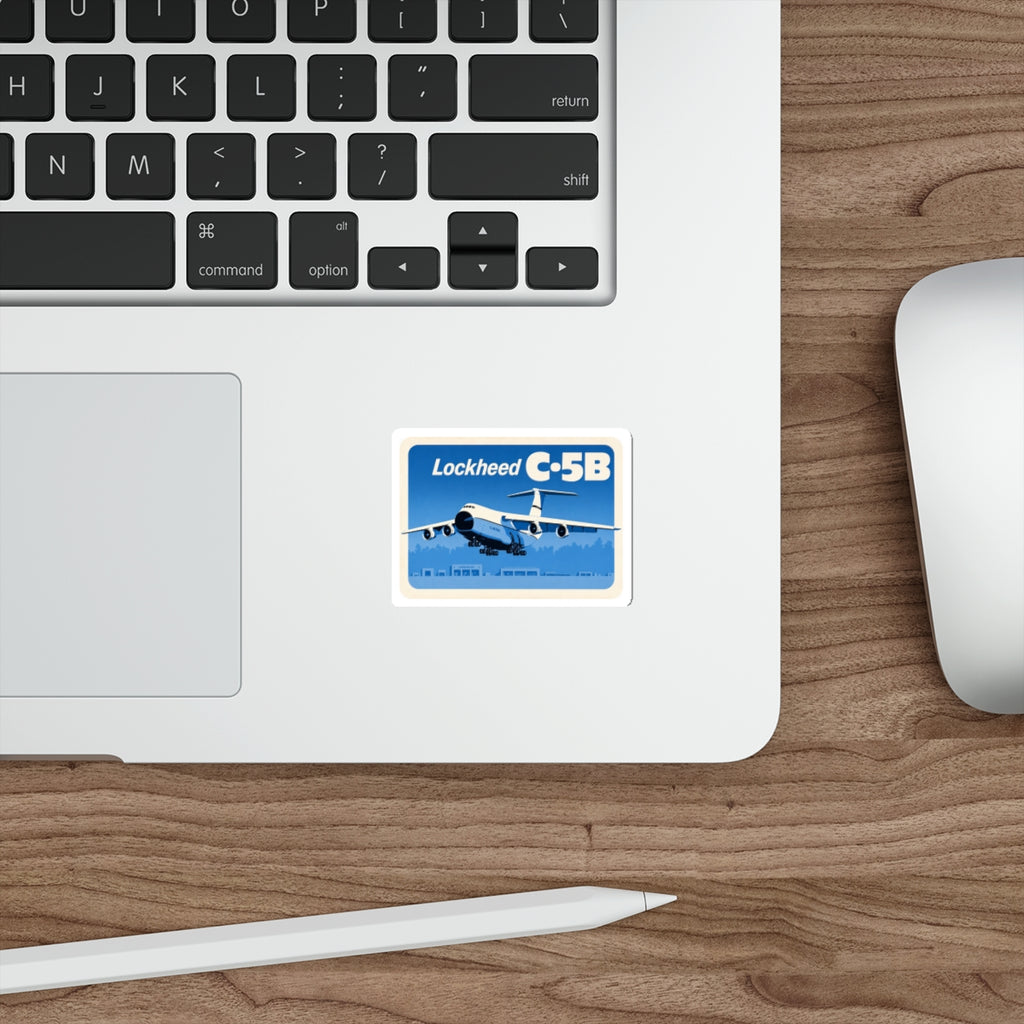 Lockheed C-5B Die-Cut Sticker — Vintage Airplane Aviation Decal