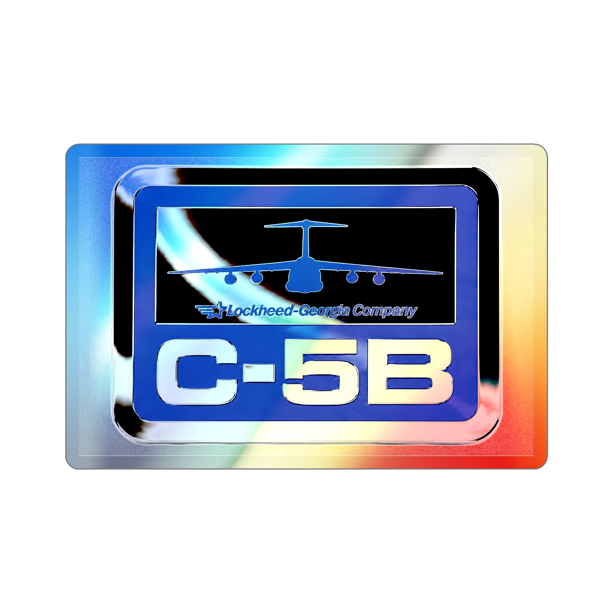 Holographic C-5B Die-Cut Sticker — Military Aircraft Vinyl Decal