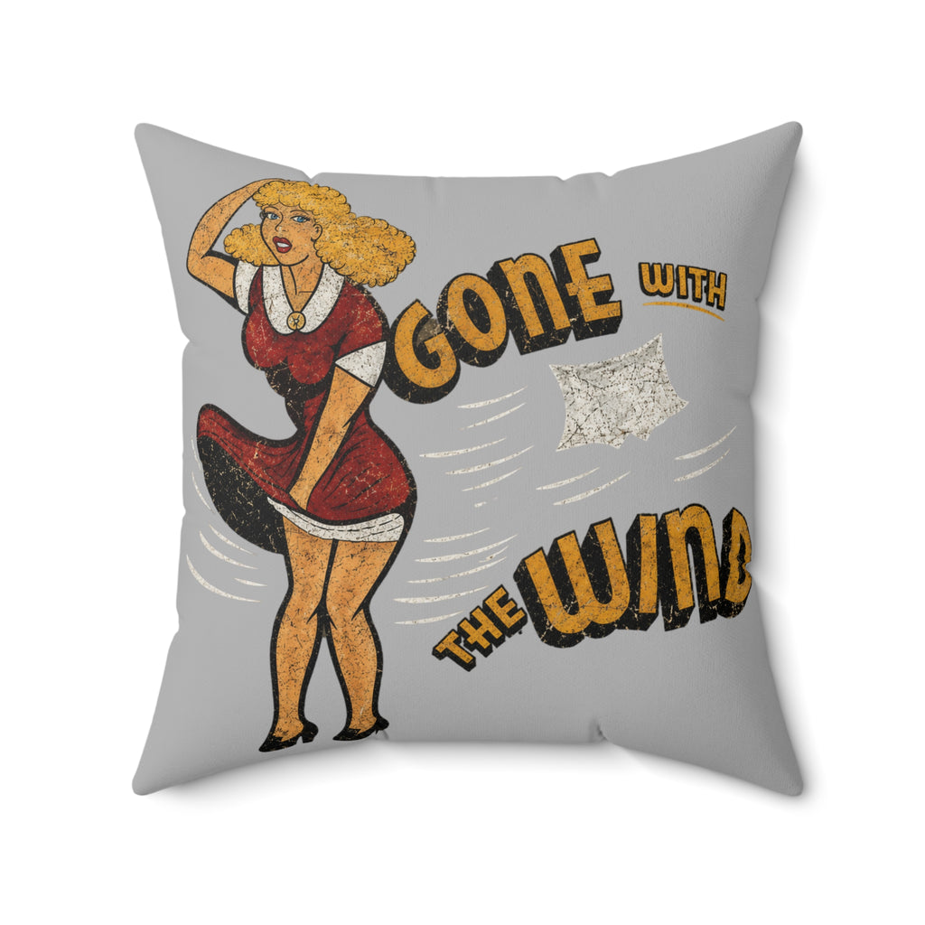 Throw Pillow — Retro Pin-Up "Gone With The Wind" Decorative Cushion