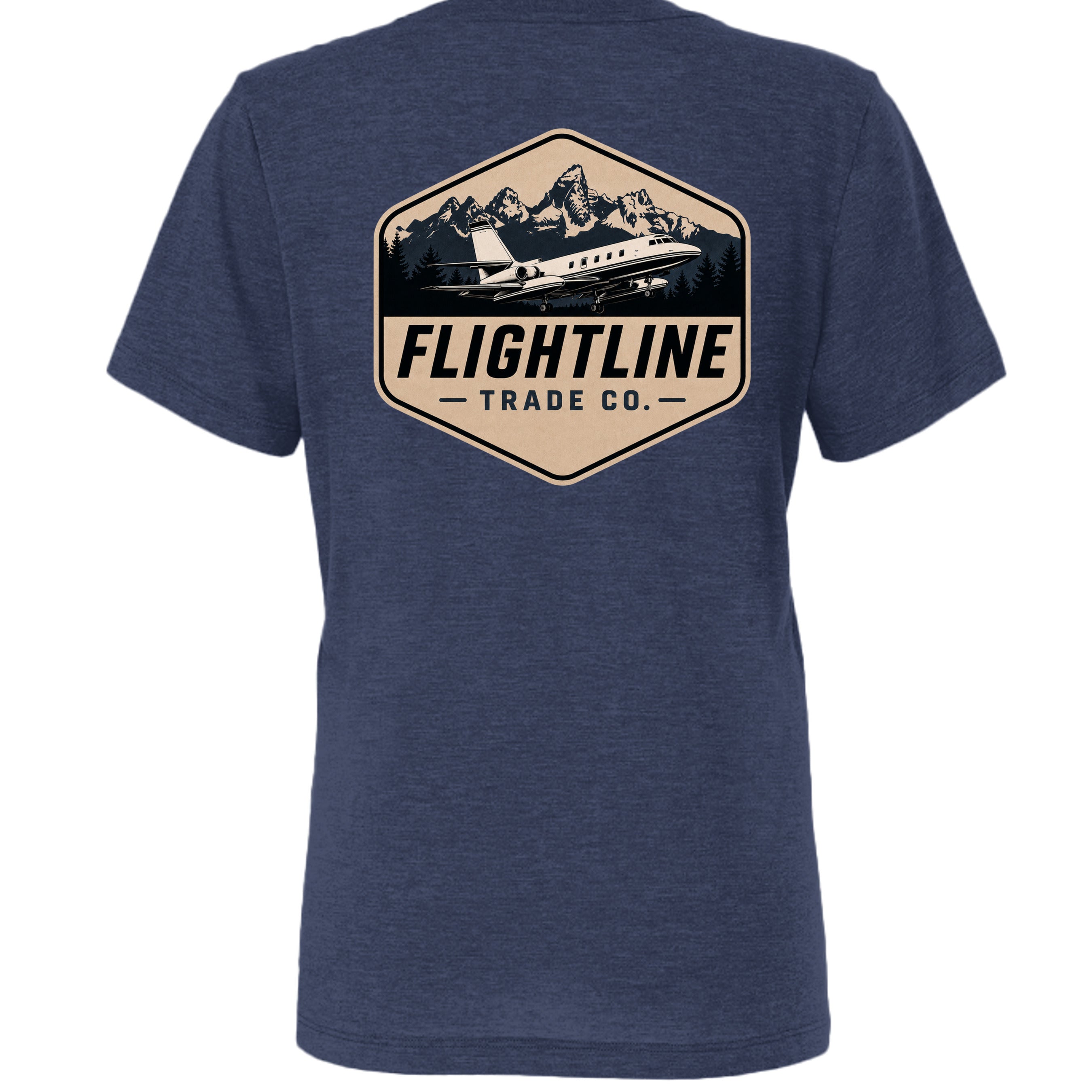Solid Navy Triblend - 6413 - BACK